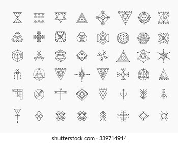 Set Vector Trendy Geometric Icons Alchemy Stock Vector (Royalty Free ...