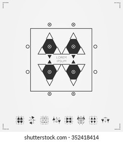 Set of geometric shapes. Trendy hipster icons and logotypes. Religion, philosophy, spirituality, occultism symbols collection