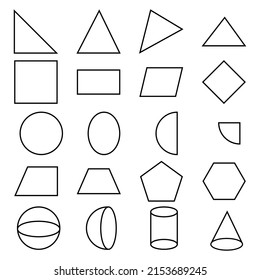 Set of geometric shapes. Vector illustration.