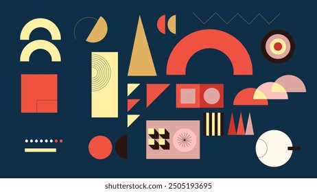 set of geometric shapes. vector illustration