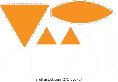 Set of geometric shapes. Vector illustration isolated on a white background.