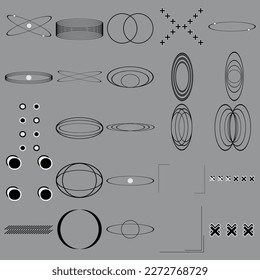 set of geometric shapes vector trendy graphic elements for your unique design