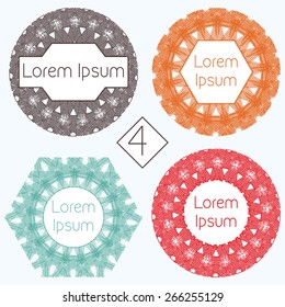 Set of geometric stickers / labels