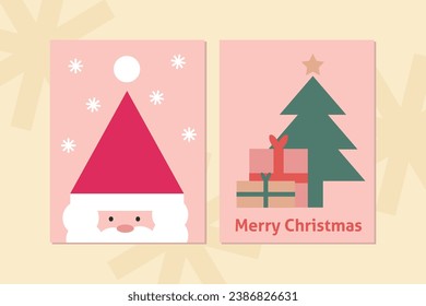Conjunto de diseños geométricos de fondo navideño en mosaico. Aplicable a tarjeta de saludo, afiche, volante, banner web, etc.