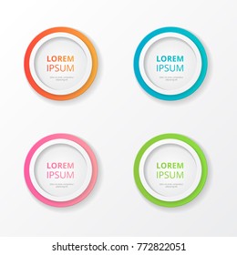 Set of geometric vector banners. Annotation ribbon. Advertising Design shape. Vector label tag.
