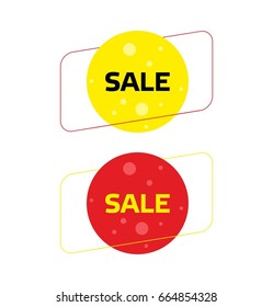 Set of geometric vector banners. Sale labels.
