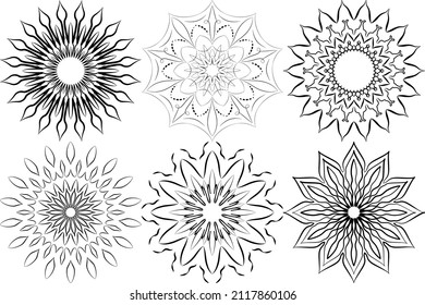 Set of geometric vector elements isolated on white background. 