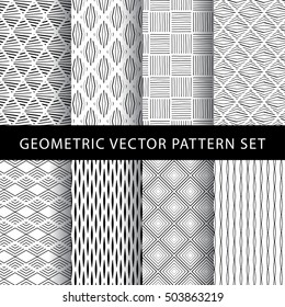 Set of geometric vector pattern