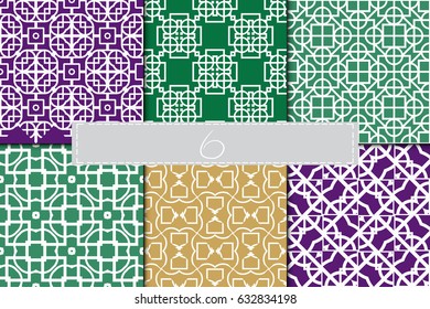 set of geometric vector seamless pattern. modern texture. background for design wallpaper, textile, fabric, decoration