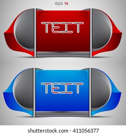 Set of geometric web banners