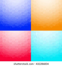 A set of geometrical abstract background, available in 4 different colors. Vector Illustration.