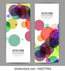 Set geometrical banners. Vector illustration