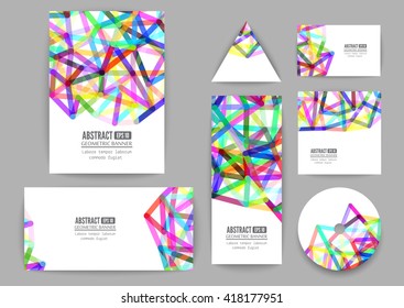 Set geometrical banners. Vector illustration