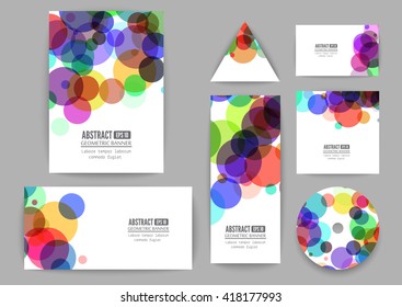 Set geometrical banners. Vector illustration