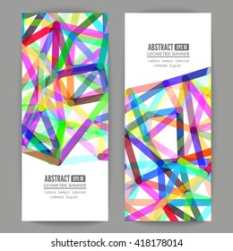 Set geometrical banners. Vector illustration