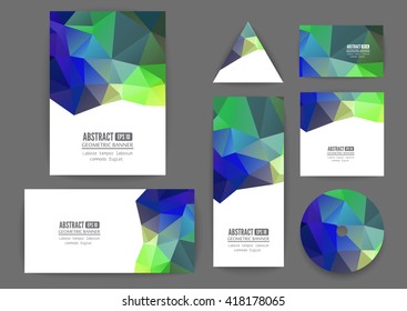 Set geometrical banners. Vector illustration