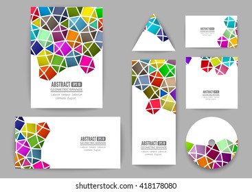 Set geometrical banners. Vector illustration