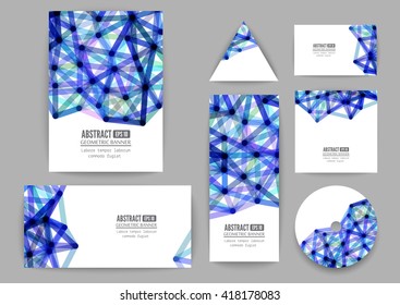 Set geometrical banners. Vector illustration