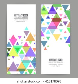 Set geometrical banners. Vector illustration