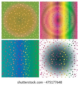 Set of geometrical ornament pattern. Abstract sky, constellations of stars. Related lines circles.