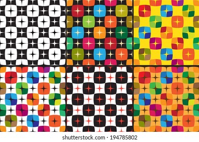 Set of geometrical patterns.