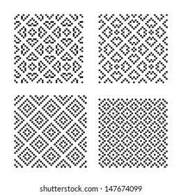 Set of geometrical seamless patterns. EPS8