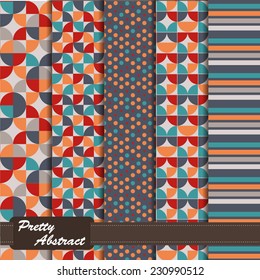 set of geometrical textures with abstract pattern