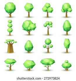 Set of geometrical trees.