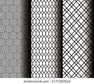 set geometrics figures in grey patterns