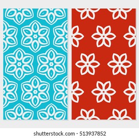 set of geometry floral pattern. color vector illustration. for design wedding invitation, background, wallpaper.