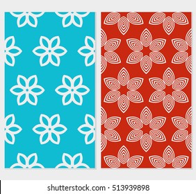 set of geometry floral pattern. color vector illustration. for design wedding invitation, background, wallpaper.