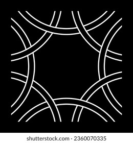 set of geometry pattern background icon logo tattoo. vector illustration.