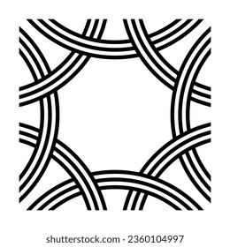 set of geometry pattern background icon logo tattoo. vector illustration.
