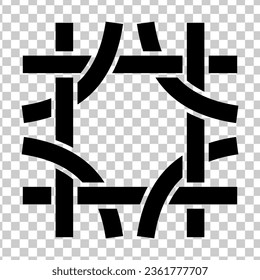 set of geometry pattern transparent background icon logo tattoo. vector illustration.