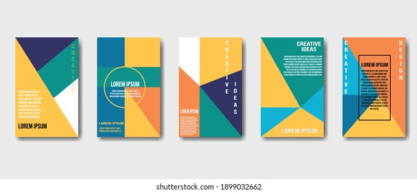 set of geometry poster design