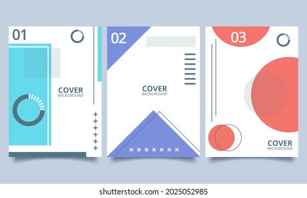 conjunto de diseño de afiches de geometría