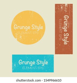 Set of Geometry shapes . Grunge style