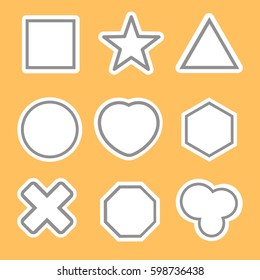 Set of geometry symbols 