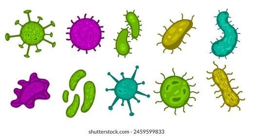 Set Germ Virus Bacteria Element Collection