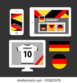 Set of Germany flag 