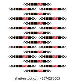 Set of Germany flag checkered patterns for racing decals and stickers