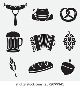 set of germany good for icons, symbol, element design, silhouette design, etc