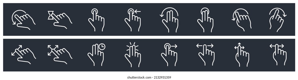 set of Gesture elements symbol template for graphic and web design collection logo vector illustration