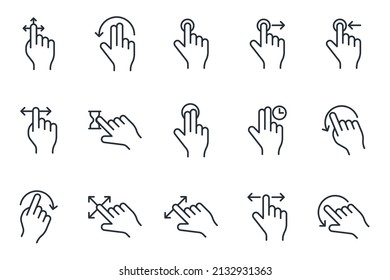 set of Gesture elements symbol template for graphic and web design collection logo vector illustration