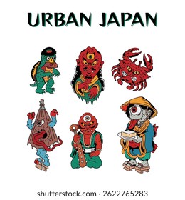 set ghost from japan. art for shirt