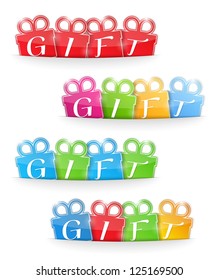 Set of gift banners, vector eps10 illustration