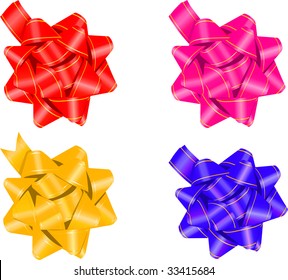 Set of gift bows