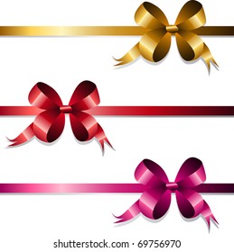 Conjunto de arcos y cintas de regalo