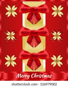 Set of Gift Bows and Ribbons. Vector illustration.