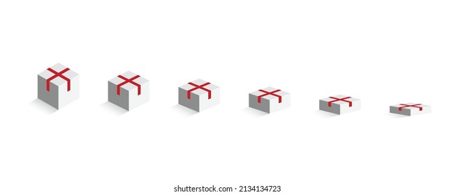 set of gift box editable color